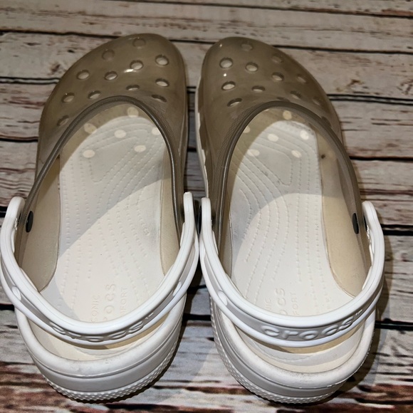 Clear Crocs Size 7 - Picture 3 of 4